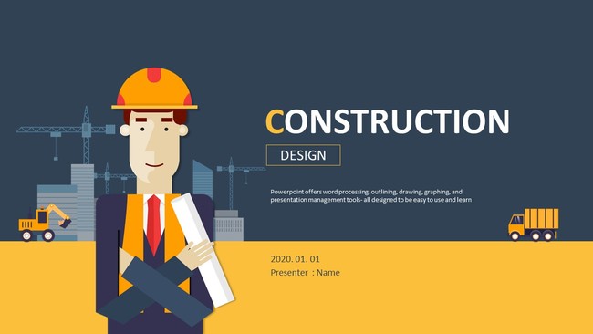 Detail Powerpoint Template Engineering Nomer 6