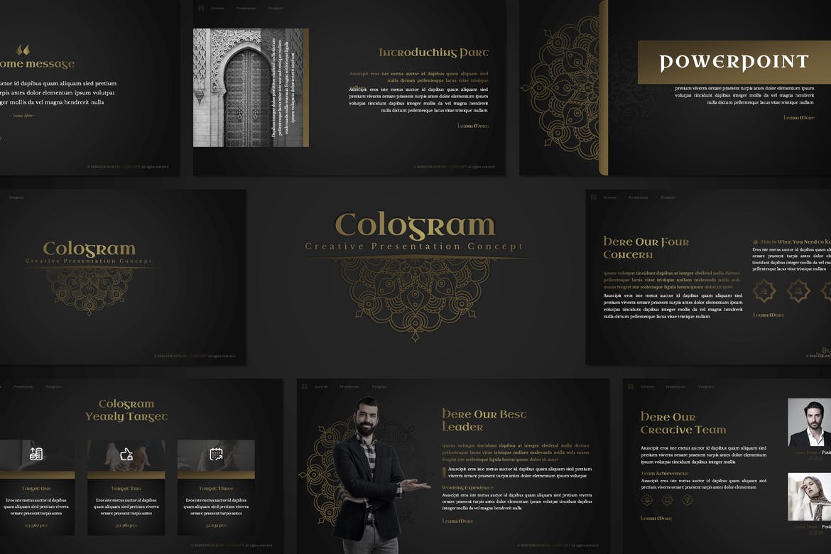 Detail Powerpoint Template Islamic Nomer 12