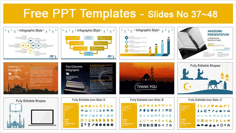 Detail Powerpoint Template Islamic Nomer 35