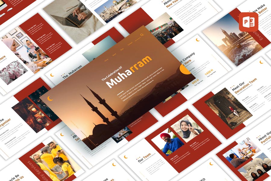 Detail Powerpoint Template Islamic Nomer 44