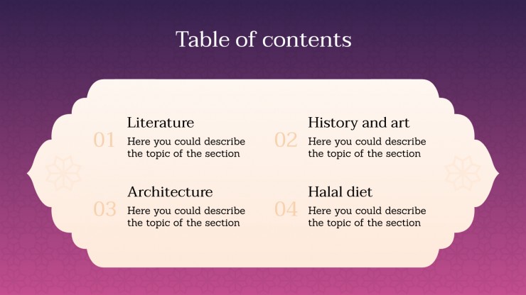 Detail Powerpoint Template Islamic Art Nomer 42
