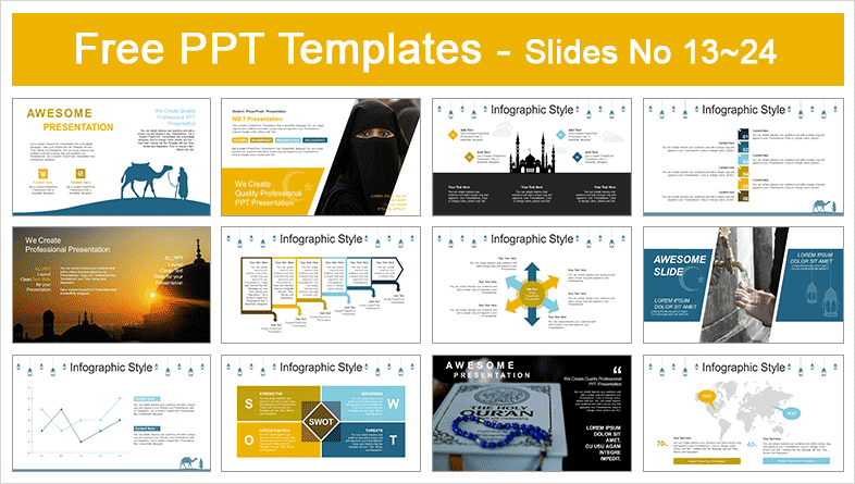 Detail Powerpoint Template Islamic Free Nomer 23