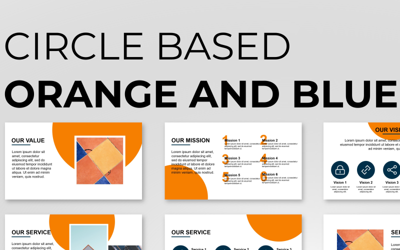 Detail Powerpoint Template Orange Nomer 3