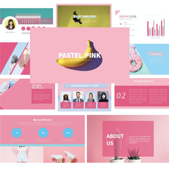 Detail Powerpoint Template Pink Nomer 30