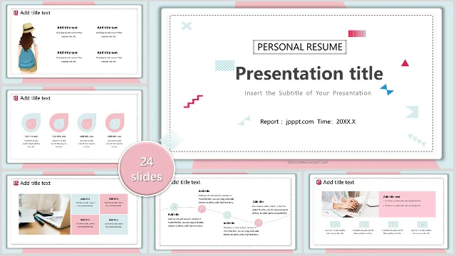 Detail Powerpoint Template Pink Nomer 46