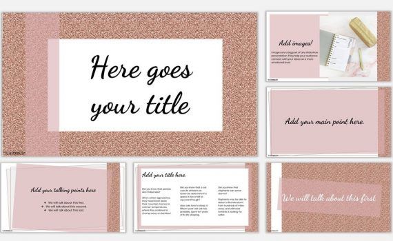 Detail Powerpoint Template Pink Nomer 49