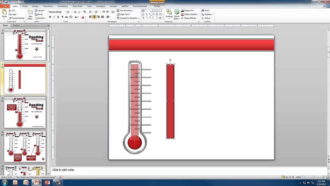 Detail Powerpoint Thermometer Graph Nomer 20