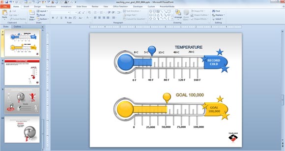 Detail Powerpoint Thermometer Graph Nomer 52