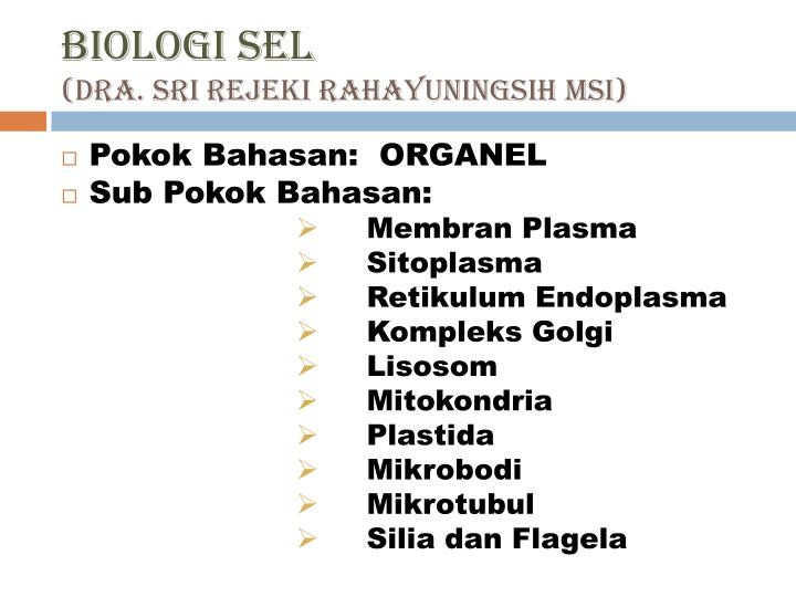 Detail Ppt Biologi Sel Nomer 41