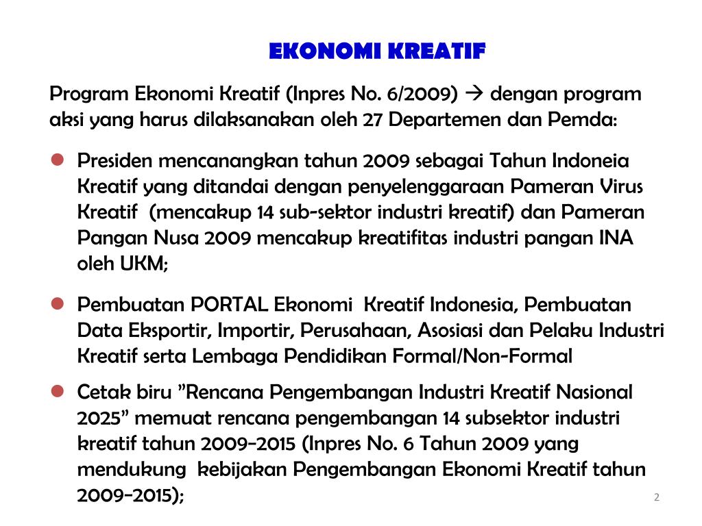 Detail Ppt Ekonomi Kreatif Nomer 25