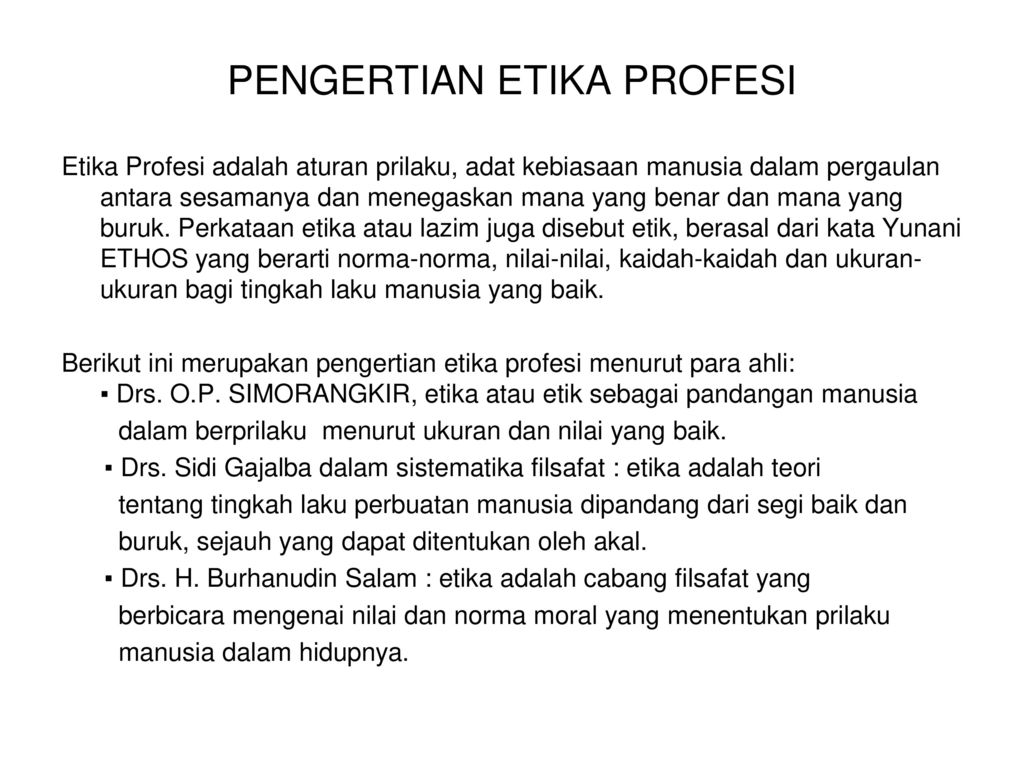 Ppt Etika Profesi - KibrisPDR