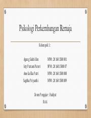 Detail Ppt Psikologi Perkembangan Remaja Nomer 25