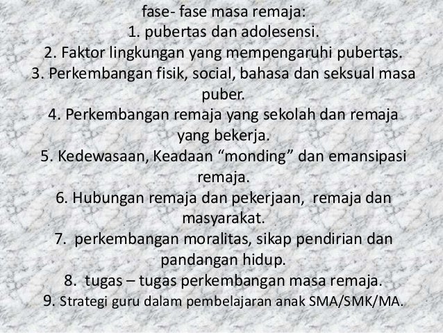 Detail Ppt Psikologi Perkembangan Remaja Nomer 26