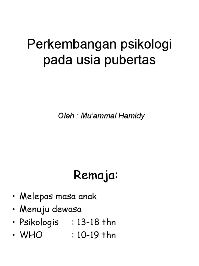 Detail Ppt Psikologi Perkembangan Remaja Nomer 50