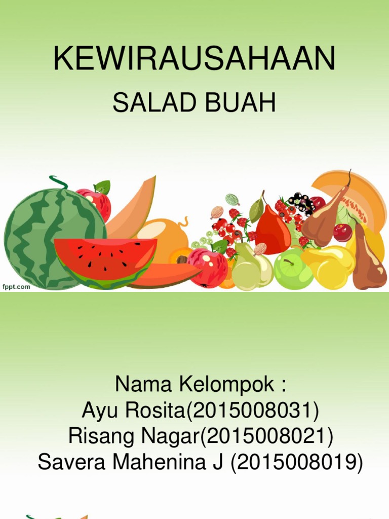 Ppt Salad Buah - KibrisPDR