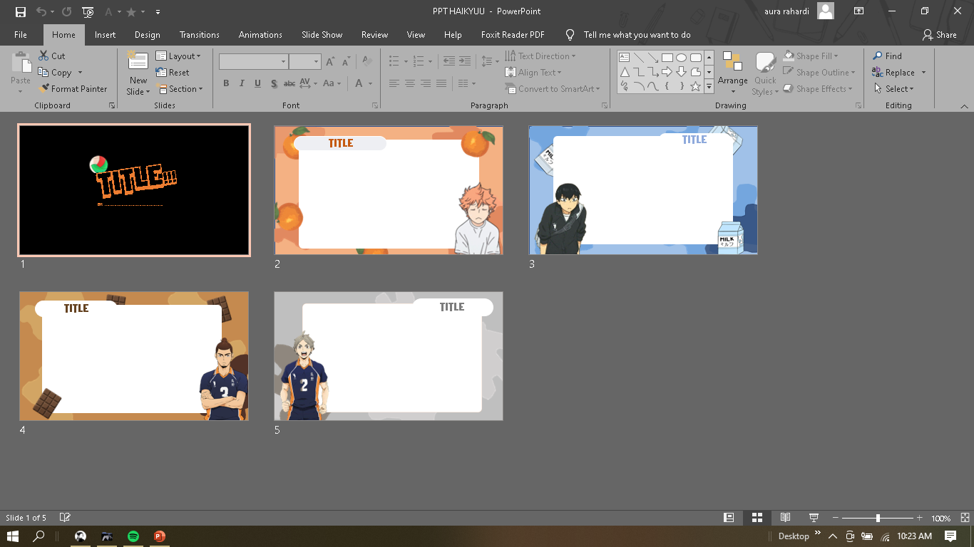 Detail Ppt Template Anime Nomer 12