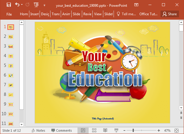 Detail Ppt Template Education Nomer 15