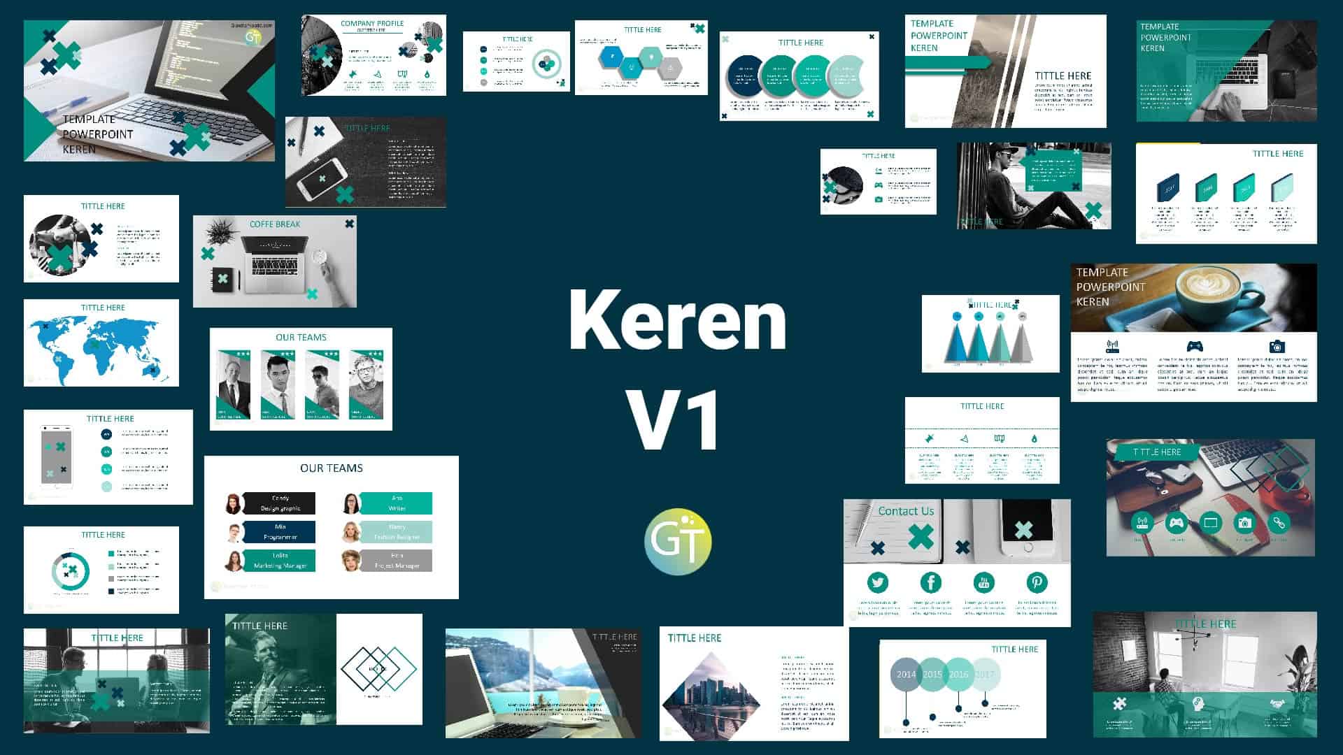 Ppt Template Keren - KibrisPDR