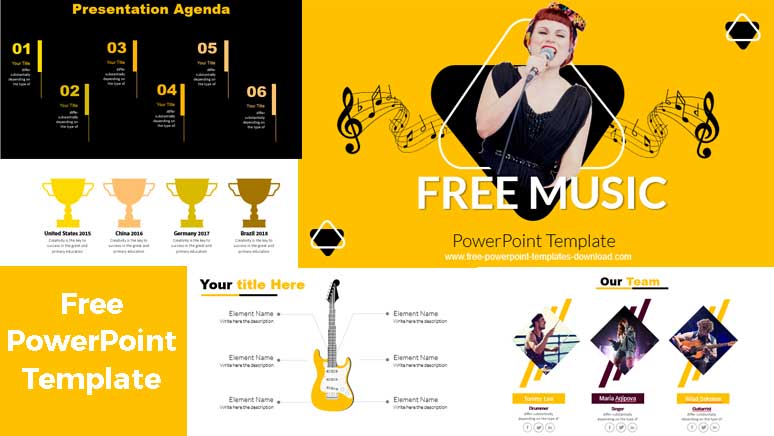 Detail Ppt Template Music Nomer 36