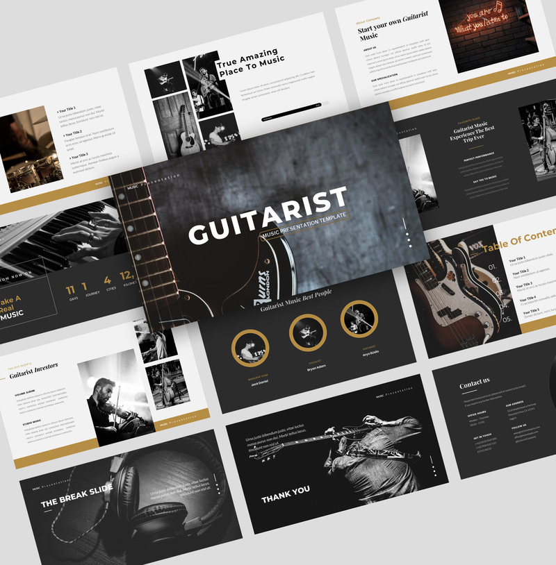 Detail Ppt Template Music Nomer 37