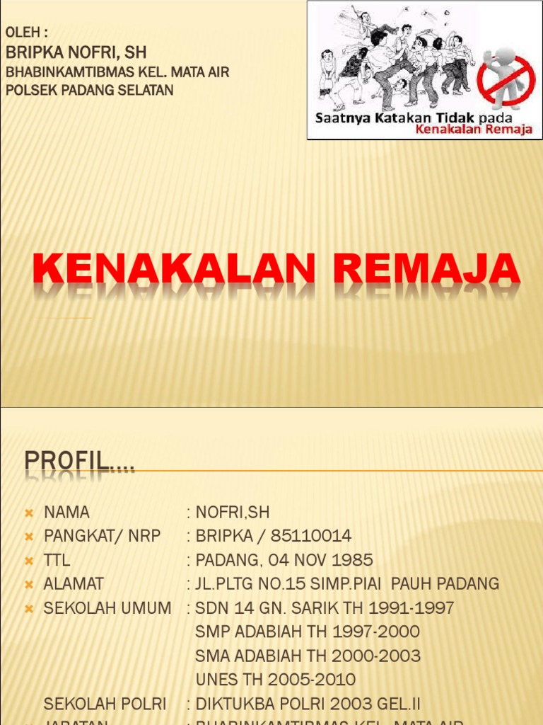 Detail Ppt Tentang Kenakalan Remaja Nomer 6