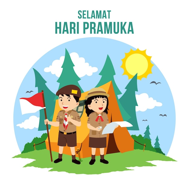 Detail Pramuka Vector Nomer 12