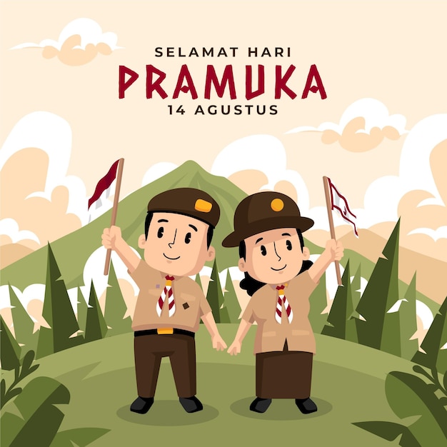 Detail Pramuka Vector Nomer 18