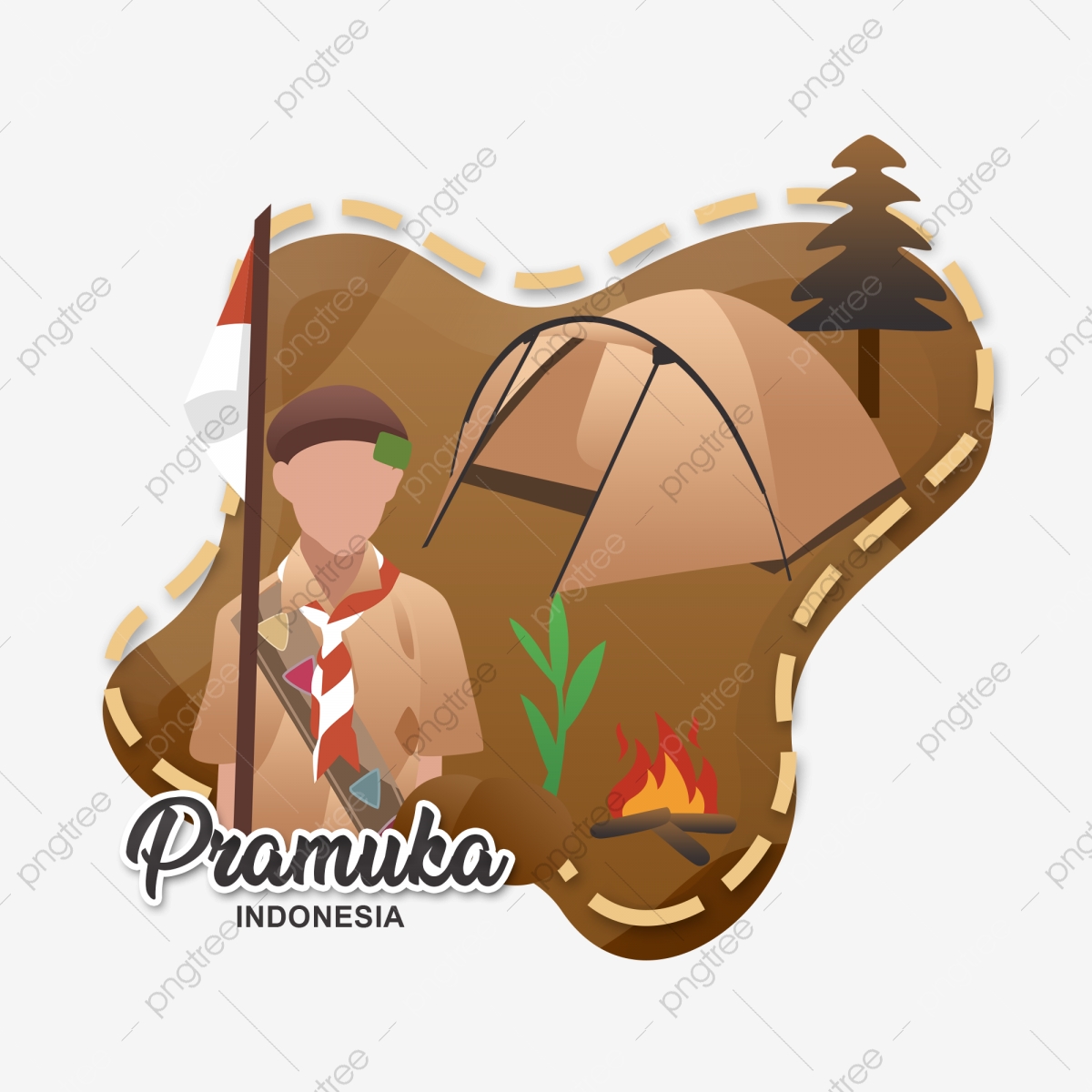 Detail Pramuka Vector Nomer 52