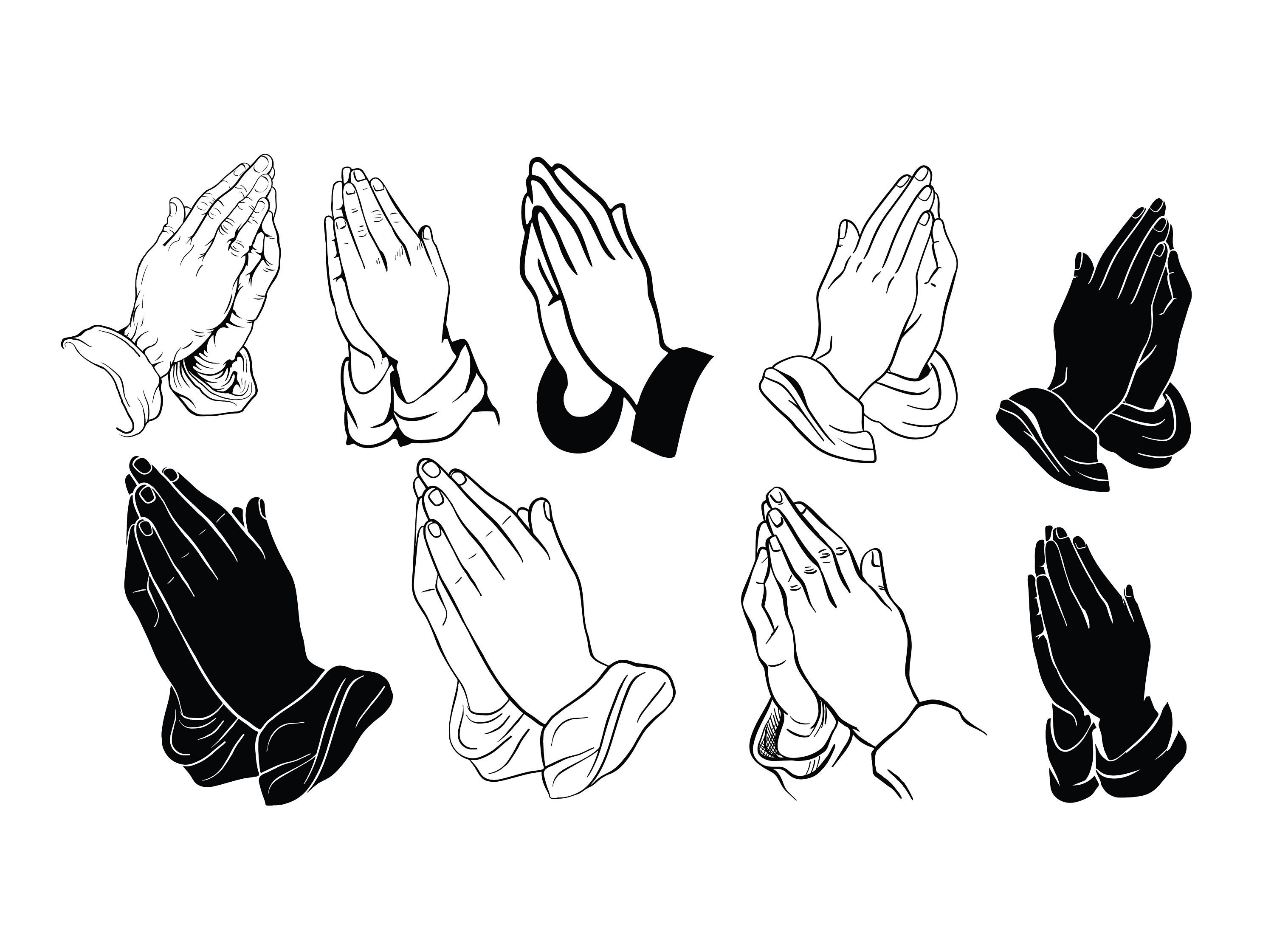 Detail Prayer Hands Graphic Nomer 29