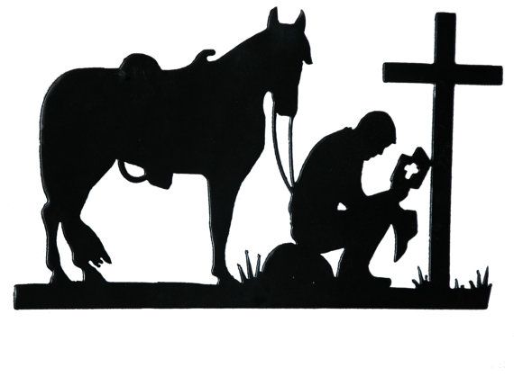 Detail Praying Cowboy And Horse Silhouette Nomer 4