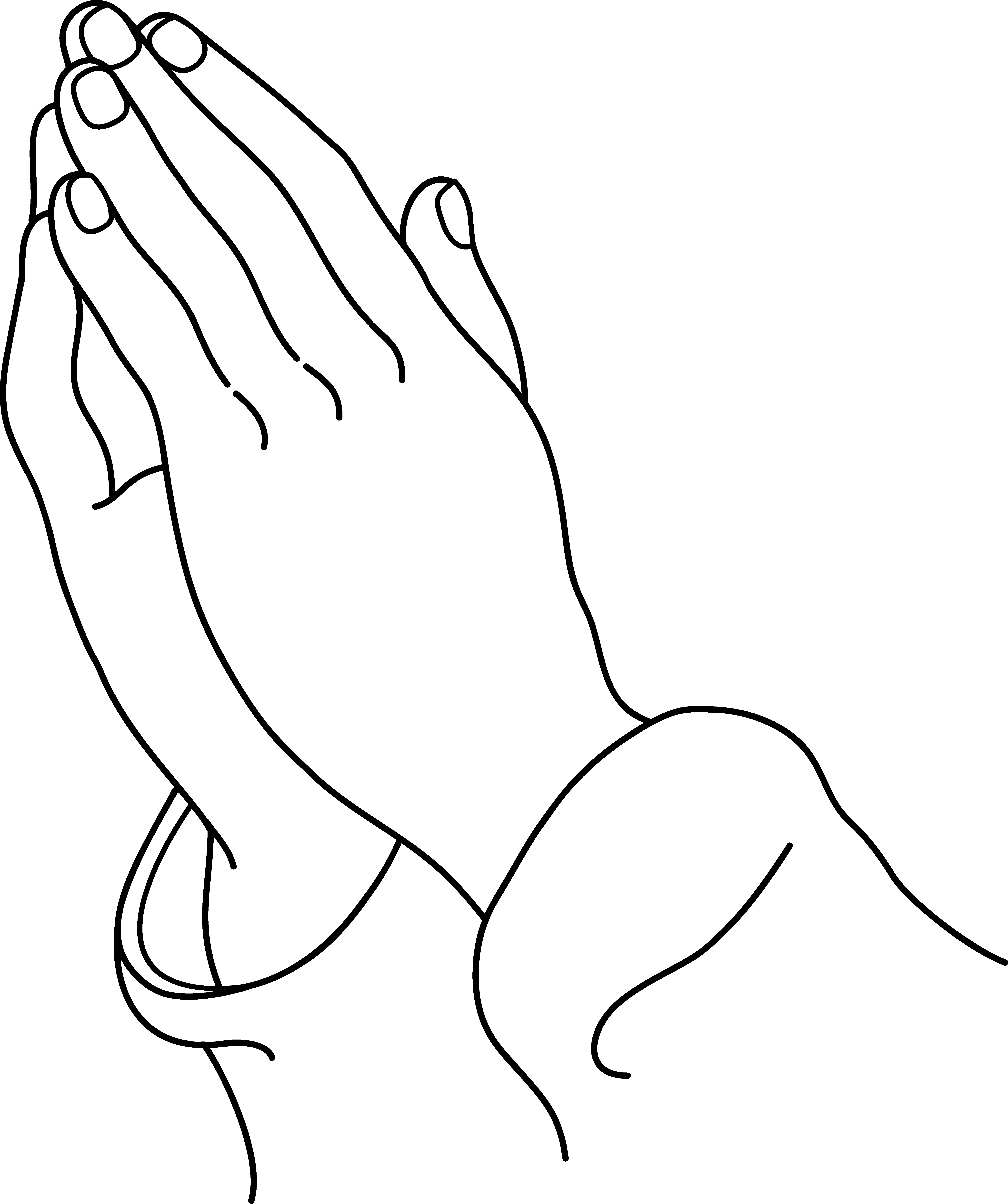Detail Praying Hands Black And White Clipart Nomer 26