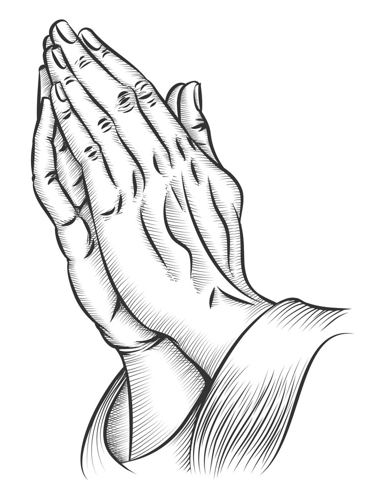 Detail Praying Hands Clip Art Nomer 12