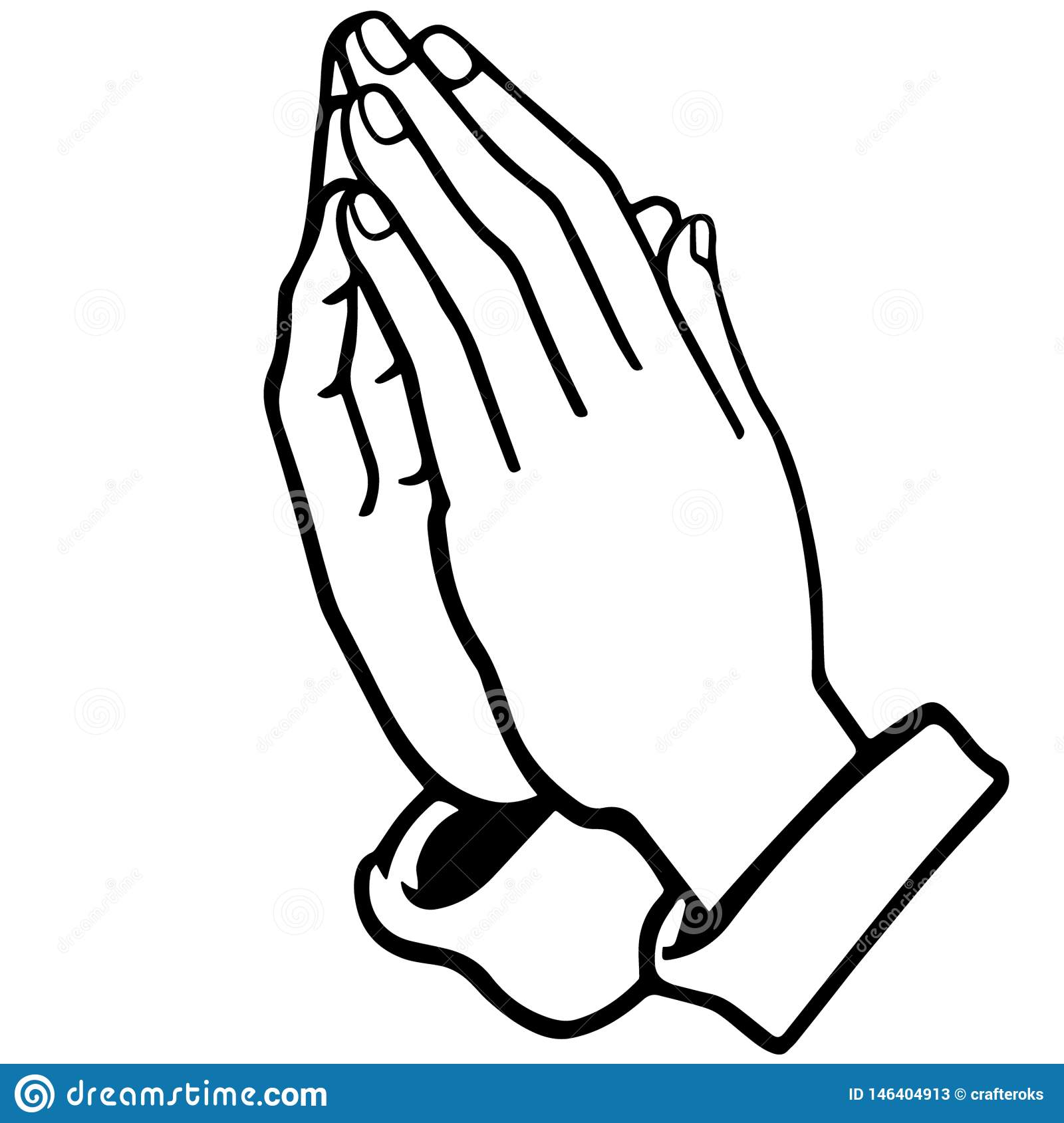 Detail Praying Hands Vector Free Nomer 3