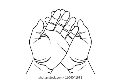 Detail Praying Hands Vector Free Nomer 49