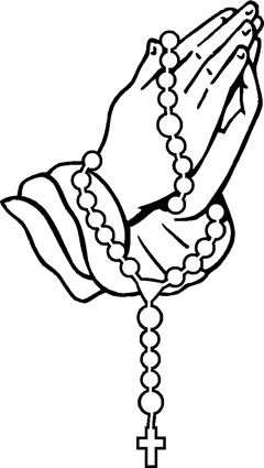 Detail Praying Hands With Rosary Clipart Nomer 16