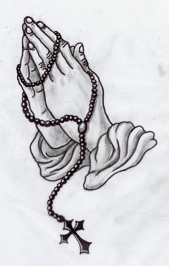 Detail Praying Hands With Rosary Clipart Nomer 26