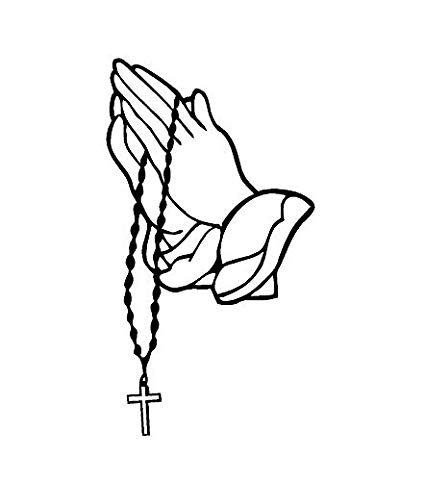 Detail Praying Hands With Rosary Clipart Nomer 33