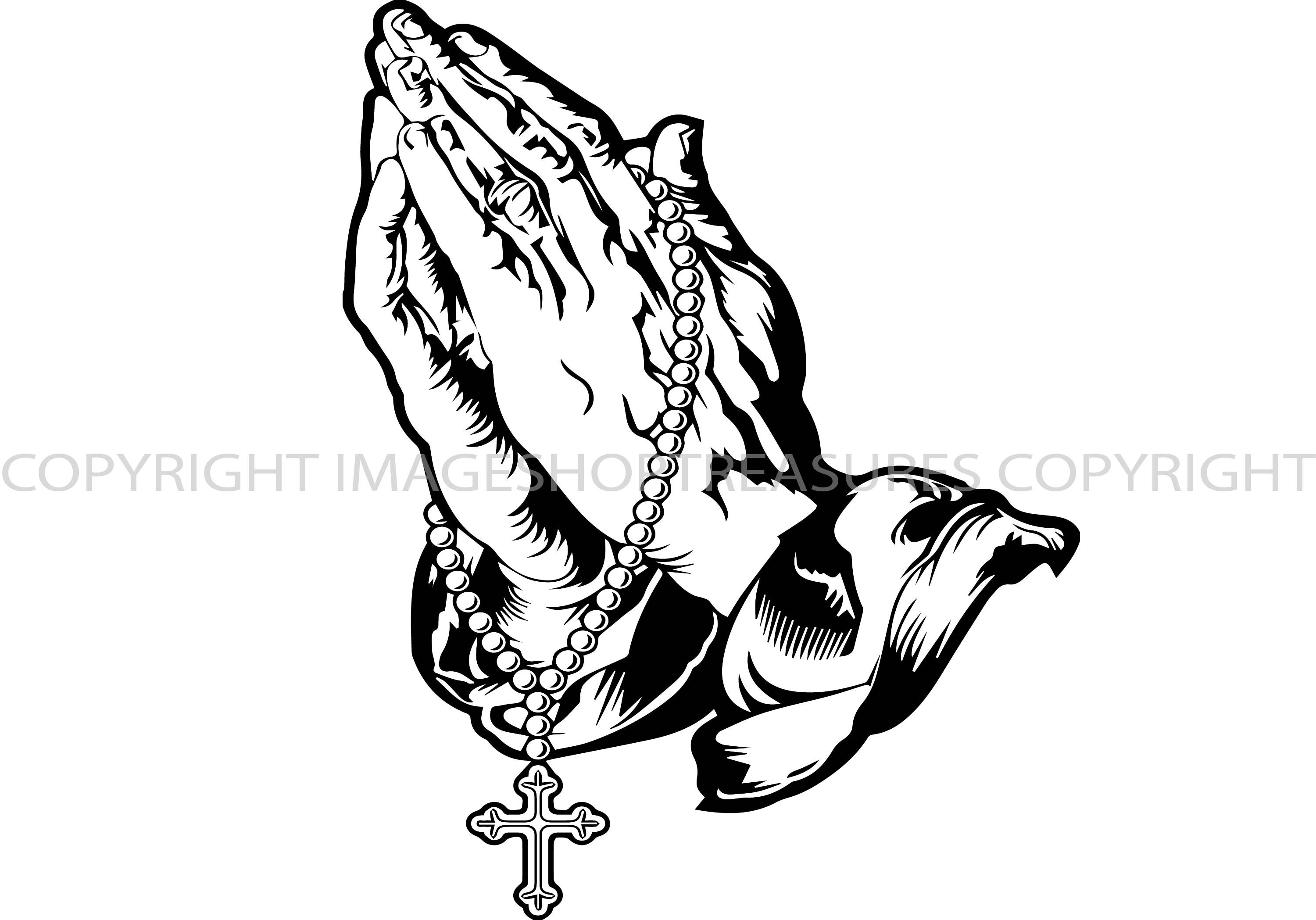 Detail Praying Hands With Rosary Png Nomer 9