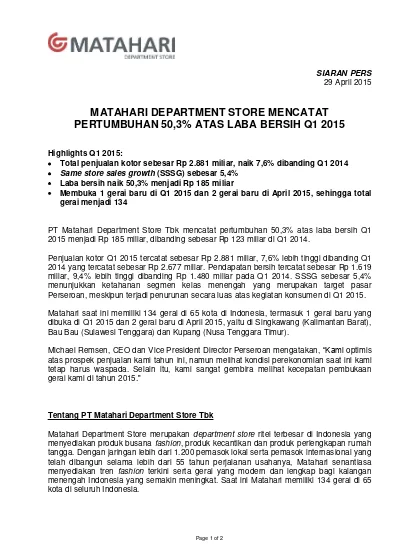 Detail Press Release Contoh Nomer 35