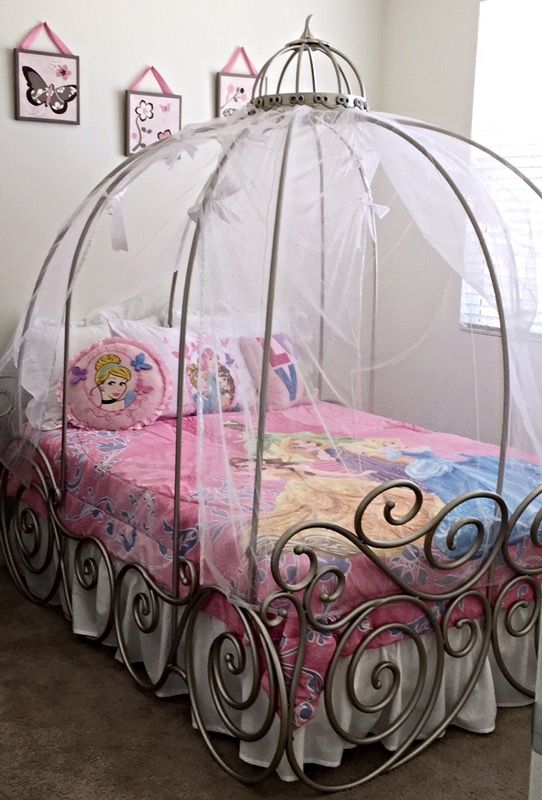 Detail Princess Carriage Bed Canopy Netting Nomer 22