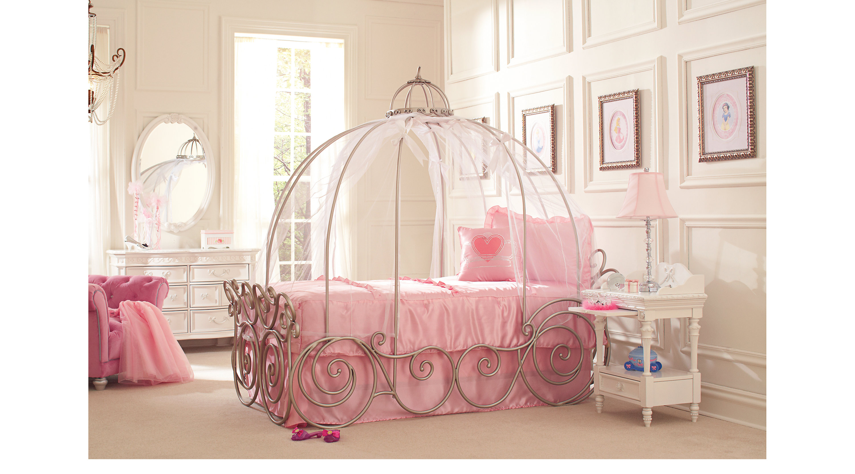 Detail Princess Carriage Bed Canopy Netting Nomer 26