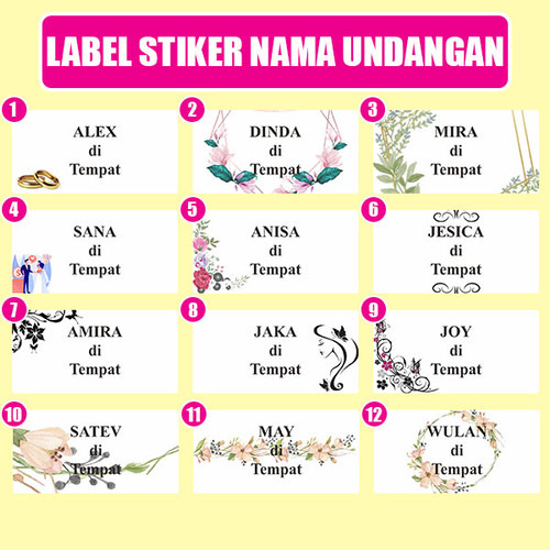 Detail Print Label Nama Undangan 103 Nomer 33