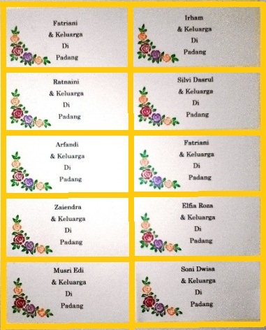 Detail Print Label Undangan Nomer 20