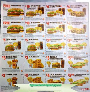 Detail Printable Burger King Menu Nomer 9