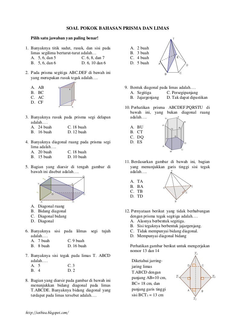 Detail Prisma Segi Delapan Nomer 29