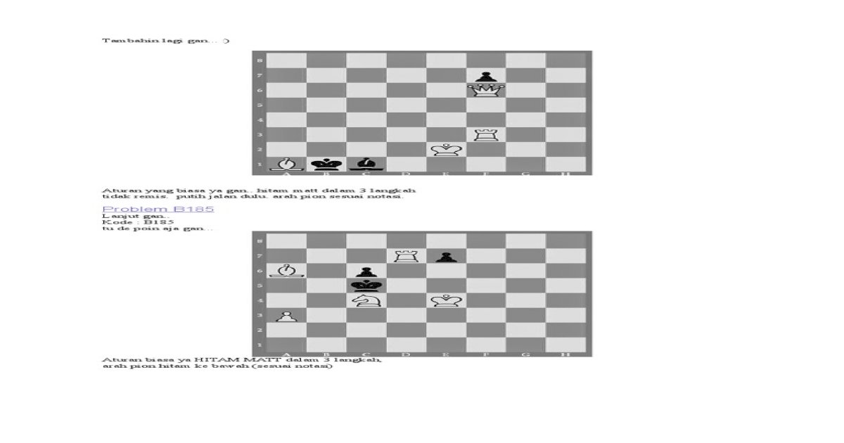 Detail Problem Catur 3 Langkah Mati Html Nomer 32