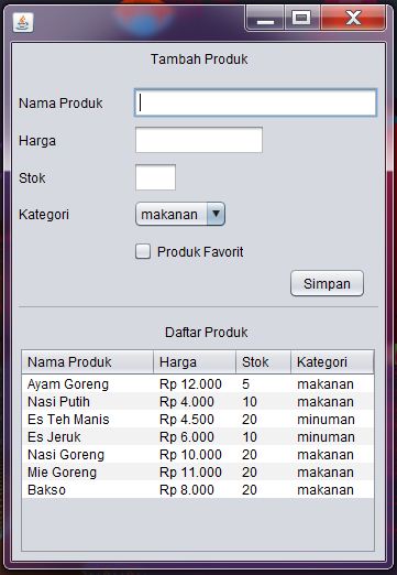 Detail Program Java Rumah Makan Nomer 19