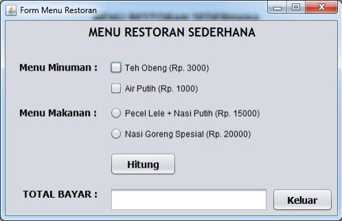 Detail Program Java Rumah Makan Nomer 2
