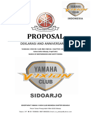Detail Proposal Anniversary Club Motor Nomer 12