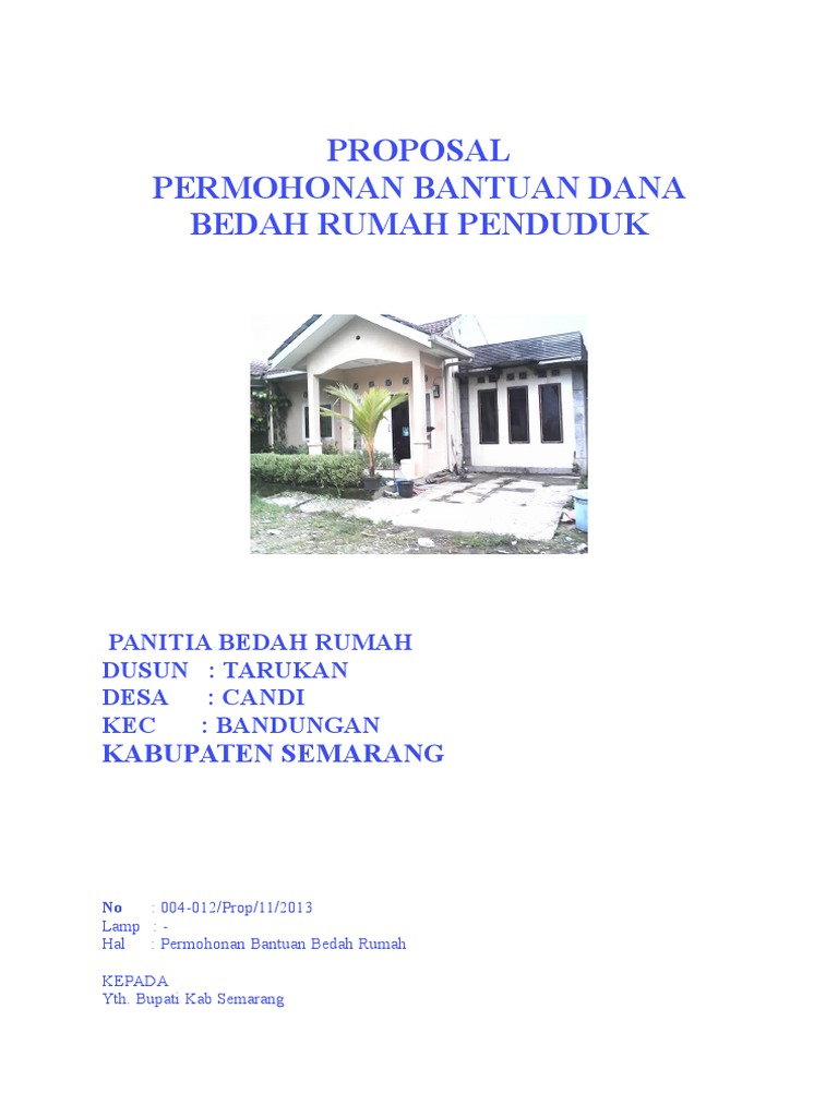 Detail Proposal Bedah Rumah Nomer 5